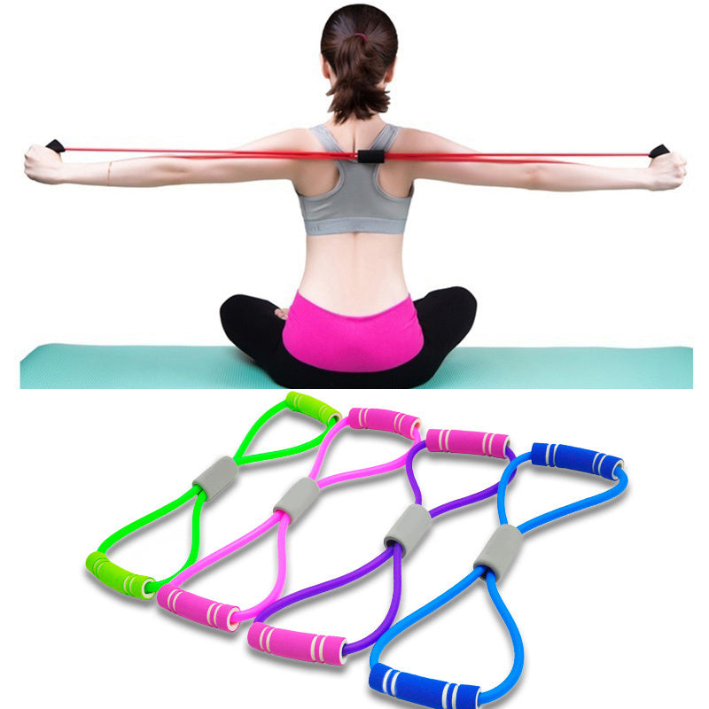 8-Shaped Resistance Band with Foam Handle
