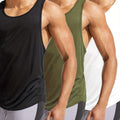 3 Packs Men's Basic Tank Top, Summer Casual Loose Sleeveless Shirt For Fitness