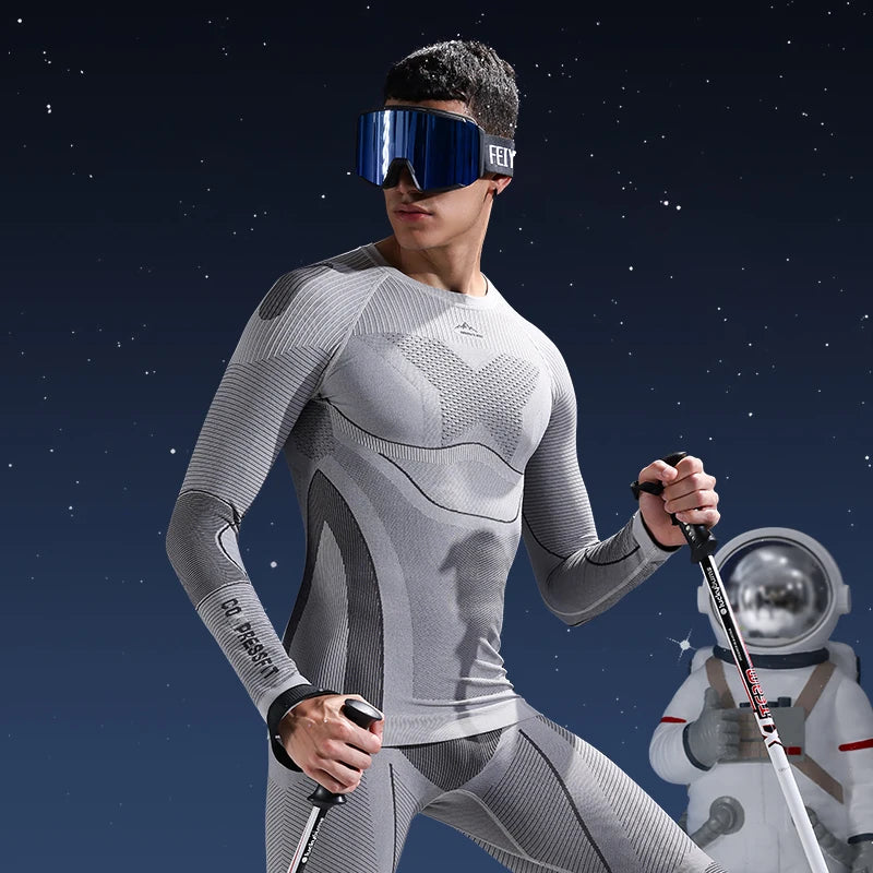 GOLOVEJOY Tights Men Fitness Clothing Quick Dry Compression Gym Fitness Sets Mens Compression Shirts Athletic Clothing for Man