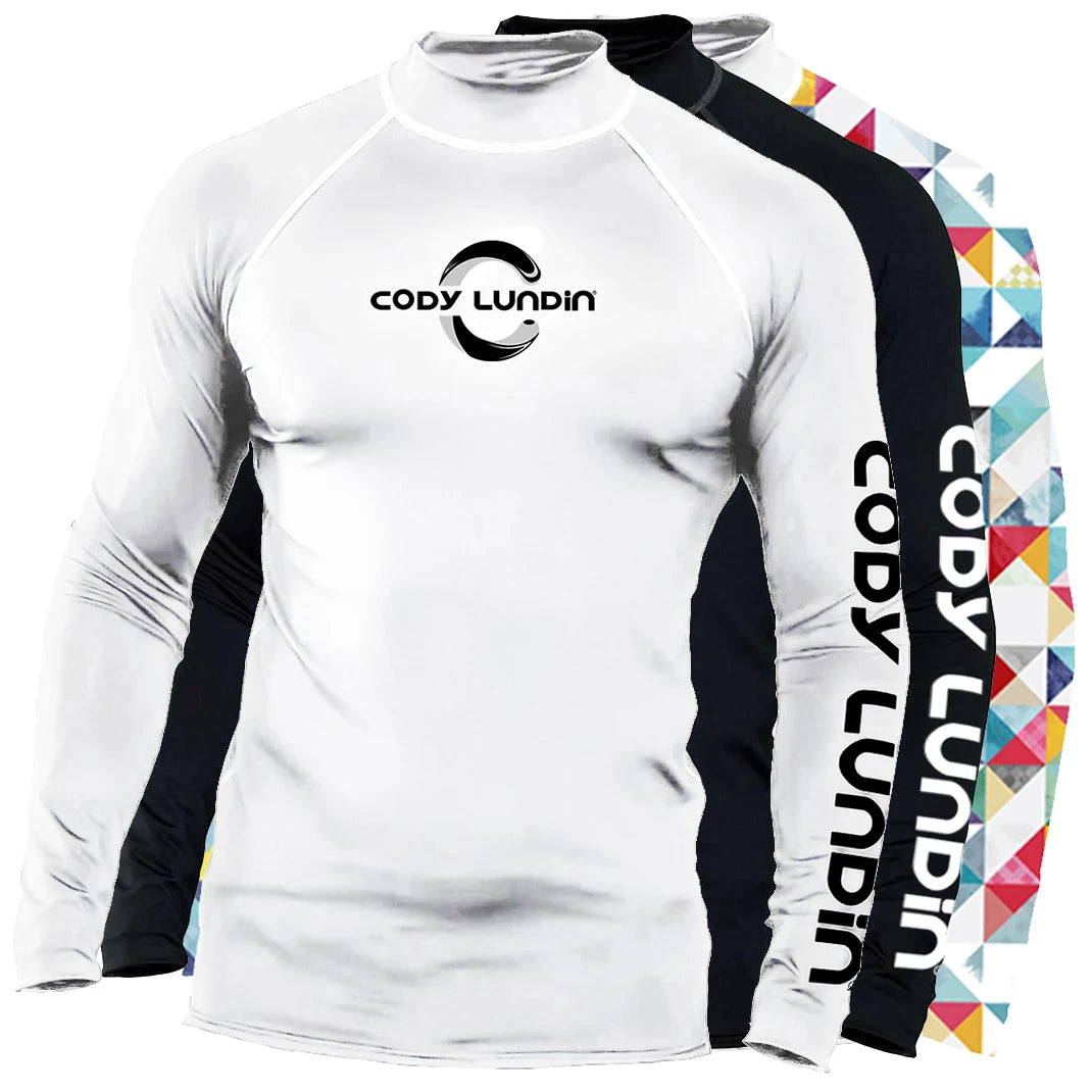 Men's 3D Printed Compression Rash Guard