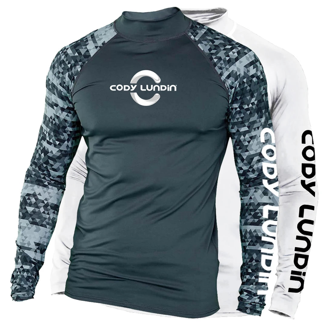 Men's 3D Printed Compression Rash Guard