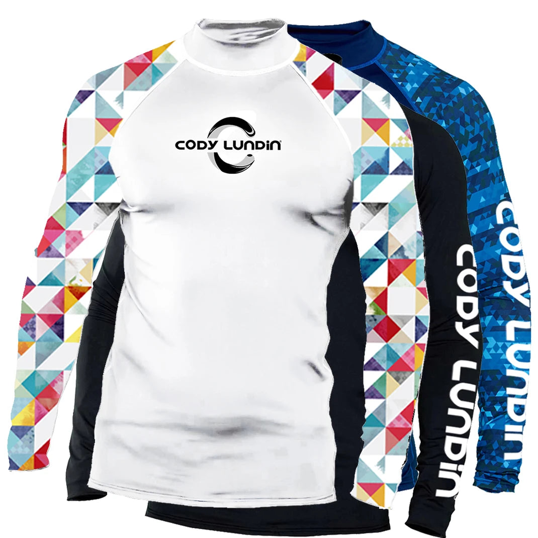Men's 3D Printed Compression Rash Guard