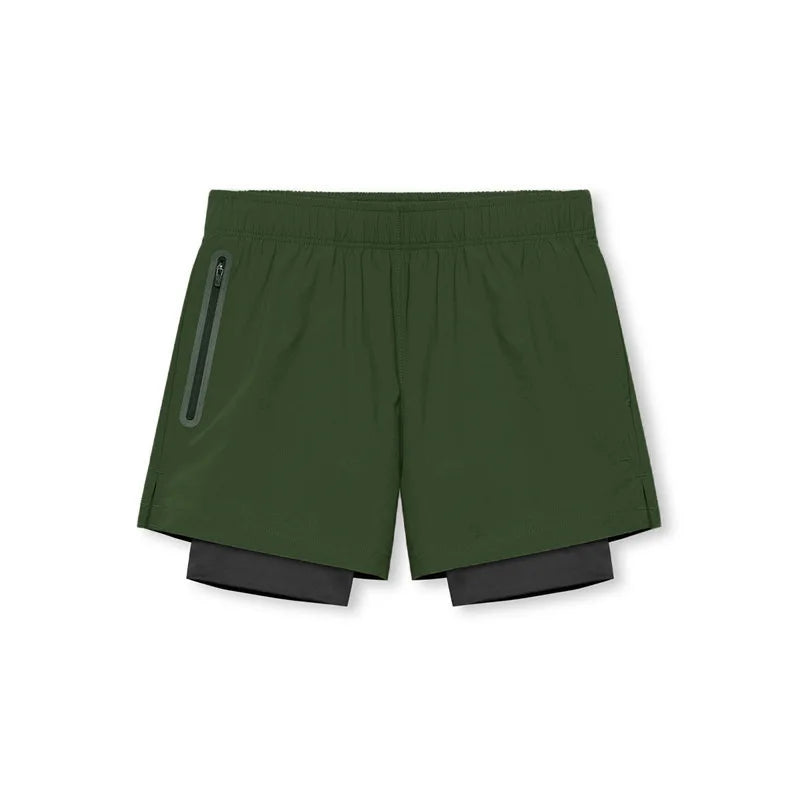 Men's 2-in-1 Gym Shorts with Compression Liner