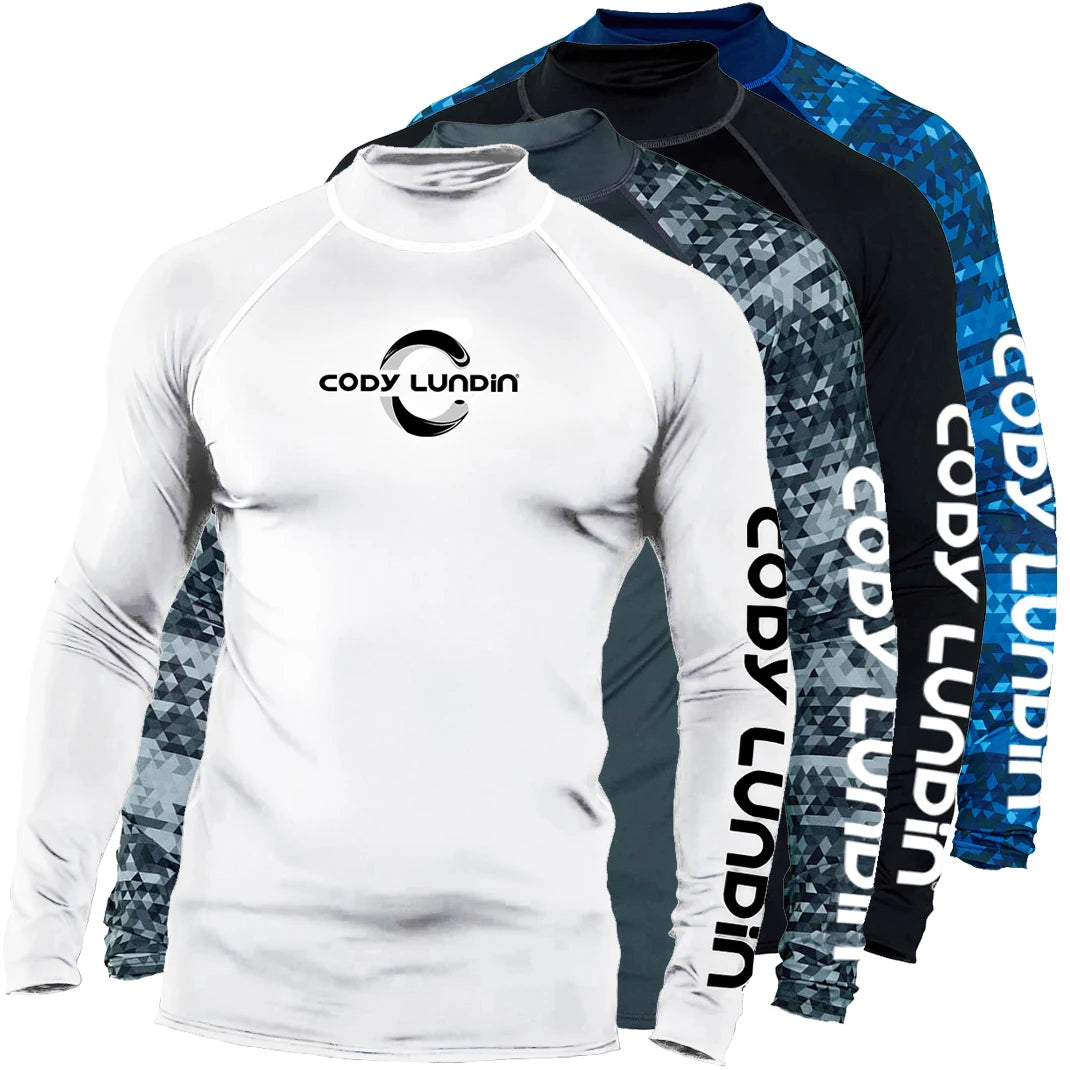 Men's 3D Printed Compression Rash Guard