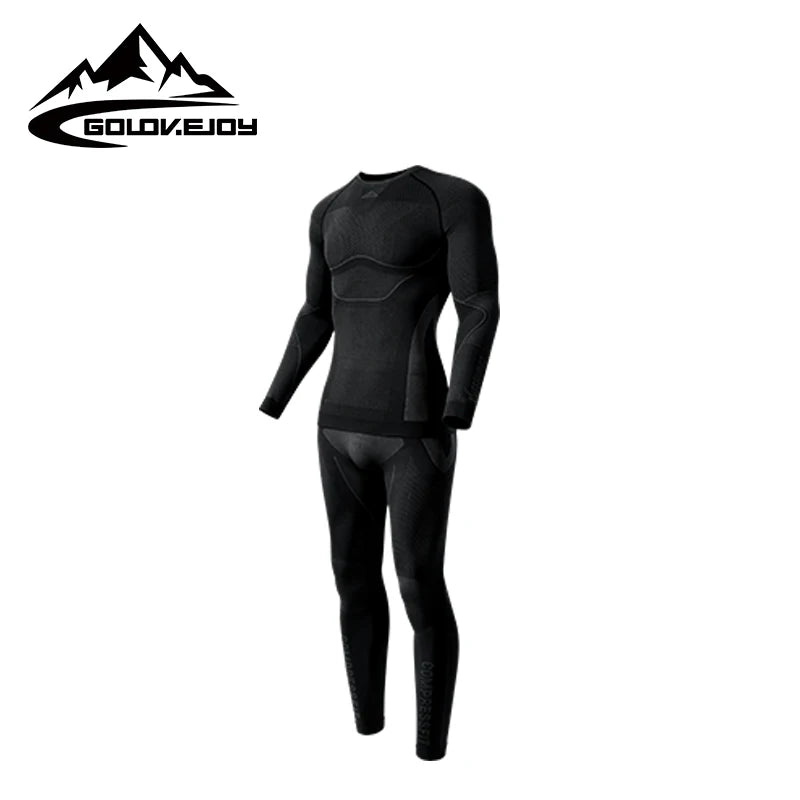 GOLOVEJOY Tights Men Fitness Clothing Quick Dry Compression Gym Fitness Sets Mens Compression Shirts Athletic Clothing for Man