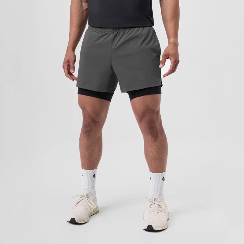 Men's 2-in-1 Gym Shorts with Compression Liner