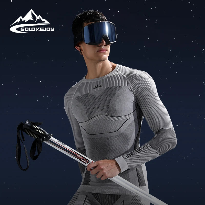 GOLOVEJOY Tights Men Fitness Clothing Quick Dry Compression Gym Fitness Sets Mens Compression Shirts Athletic Clothing for Man