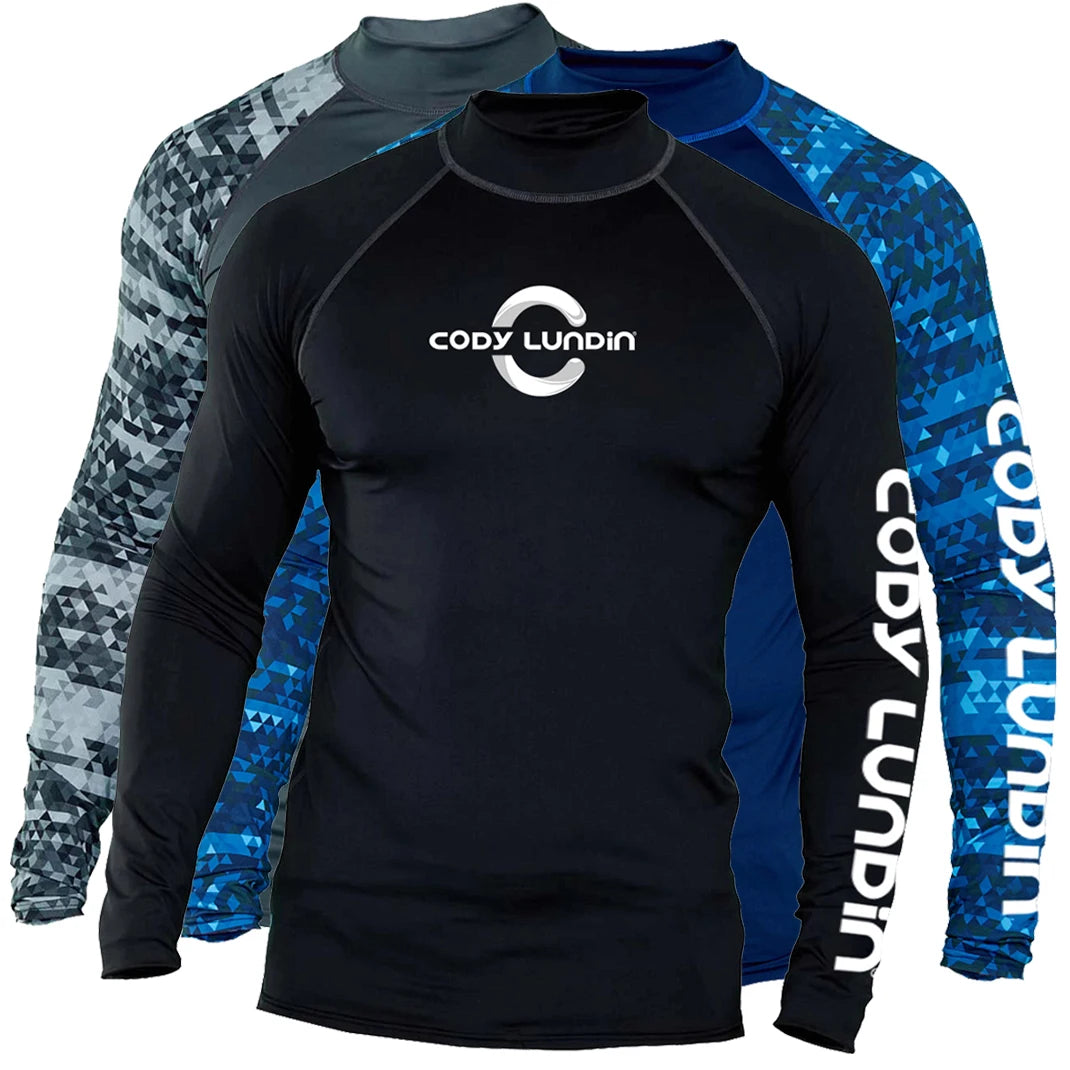 Men's 3D Printed Compression Rash Guard