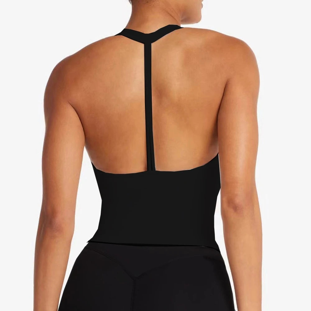 Women's Halter Sports Bra & Shorts Set