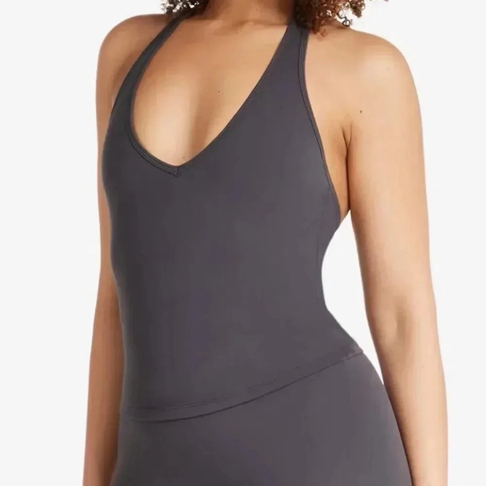 Women's Halter Sports Bra & Shorts Set