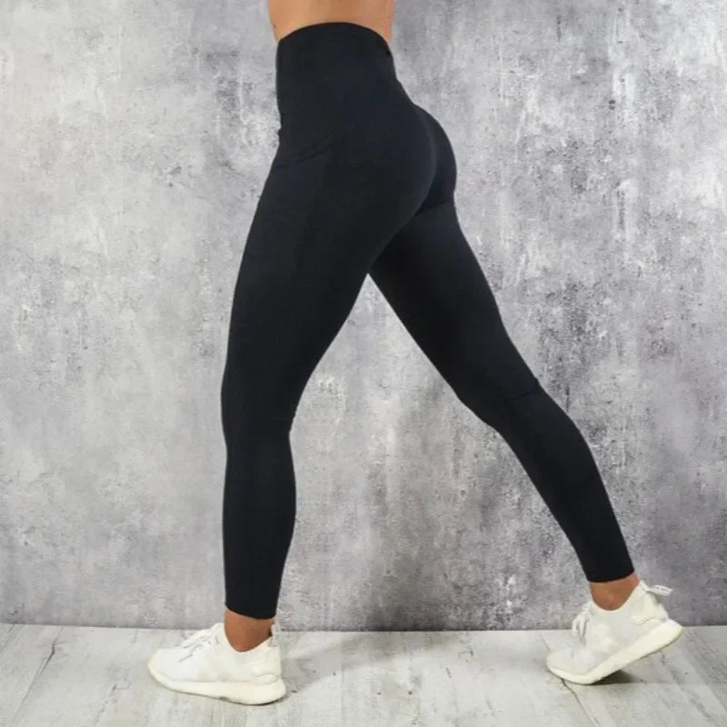 Women's High-Waist Yoga Leggings with Pocket