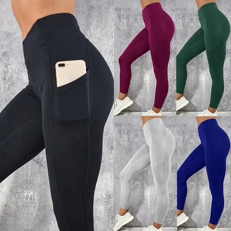 Women's High-Waist Yoga Leggings with Pocket