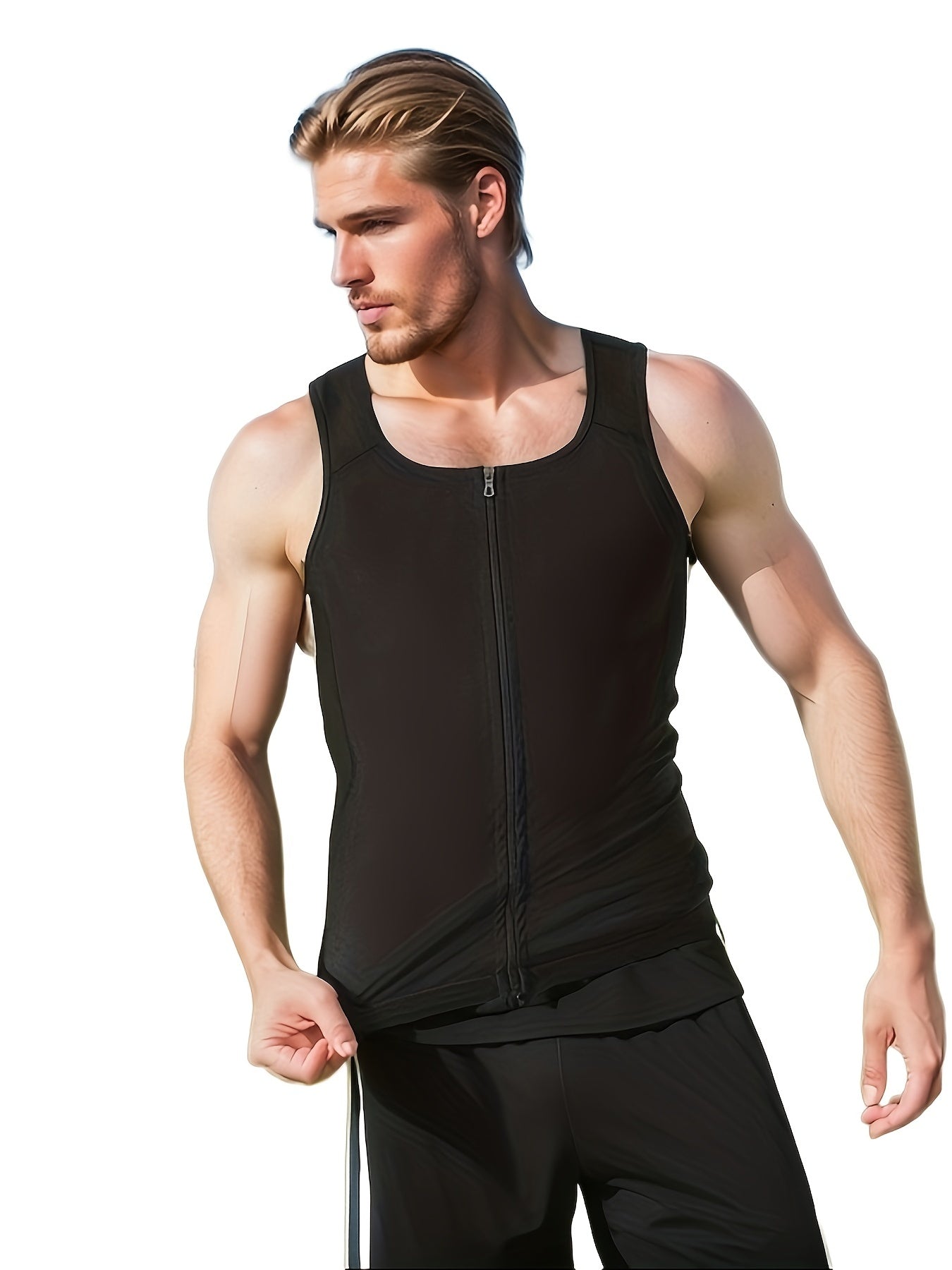 Men's Sauna Vest with Zipper