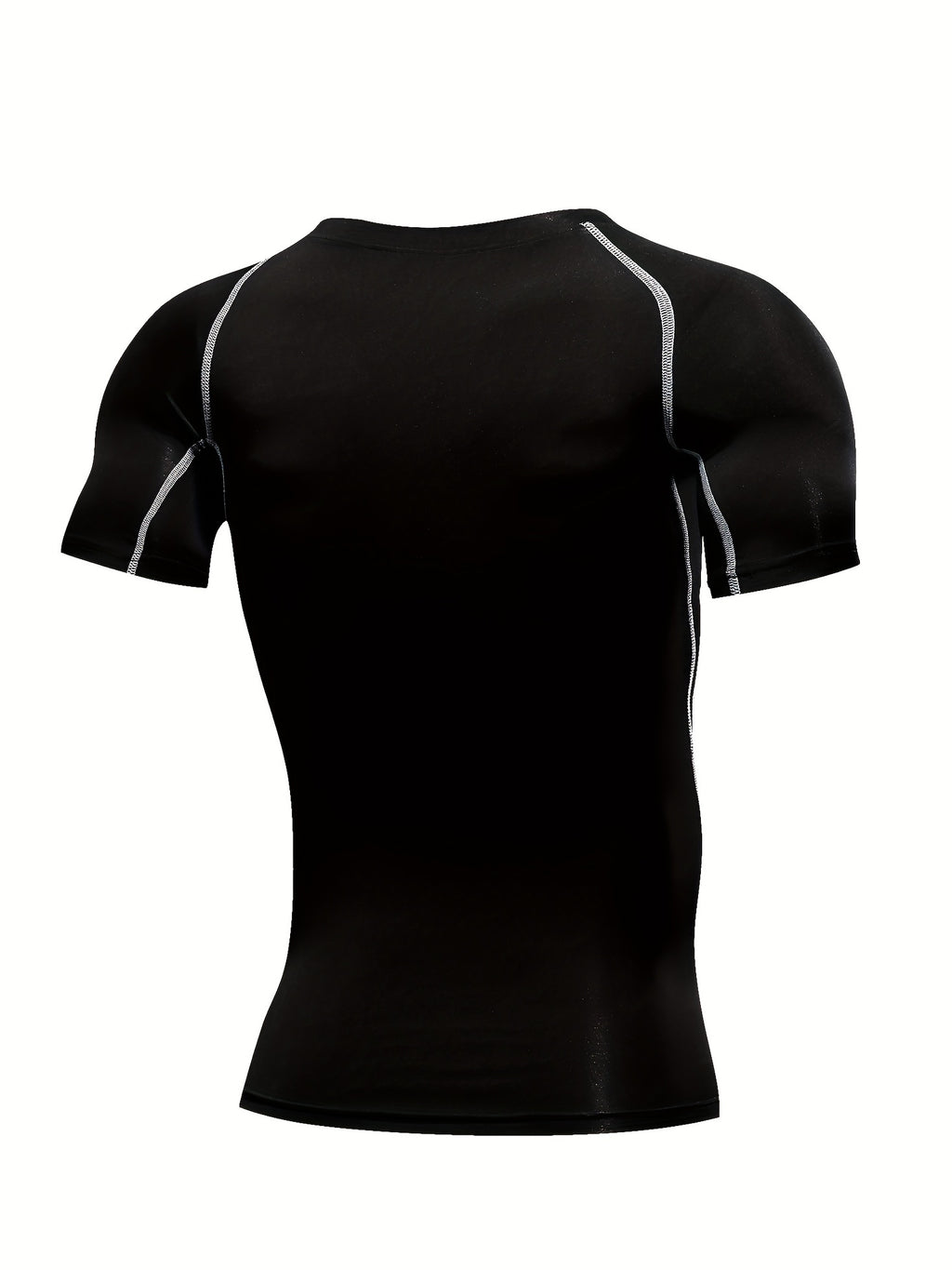 Men's Quick-drying Sports T-Shirt, Casual Breathable Compression Crew Neck Short Sleeves For Outdoor Gym Running Fitness